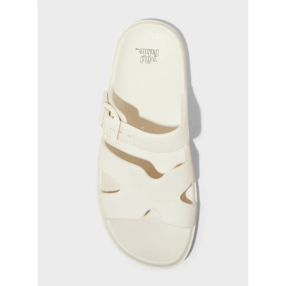 wild Fable Womens Maysen Footbed Sandals Off White 11